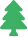 Icône verte d'un sapin.