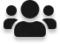Icône noire représentant un groupe de personnes.