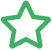 Icône verte des contours d'une étoile