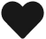 Icône noire en forme de cœur