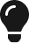 Icône noire d'une ampoule allumée.
