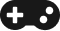 Icône noire d'une manette de jeu