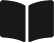 Icône noire d'un livre ouvert.