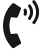 Icône noire d'un combiné téléphonique qui sonne